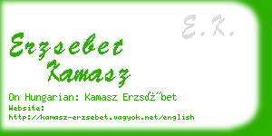 erzsebet kamasz business card